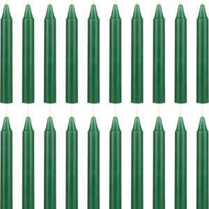 Mega Candles 20 pcs Unscented Green Exquisite Mini Taper Candle, 4 Inch Tall x 1/2 Inch Diameter, Supreme Chimes, Enchantment, Rituals, Casting Spells, Witchcraft, Wiccan, Metaphysical