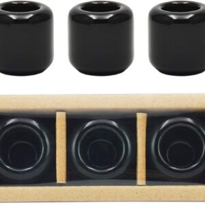 5 pcs Ceramic Chime Candle Holder Set, Great for Casting Chimes, Rituals, Spells, Vigil, Witchcraft, Wiccan Supplies & More (Black)