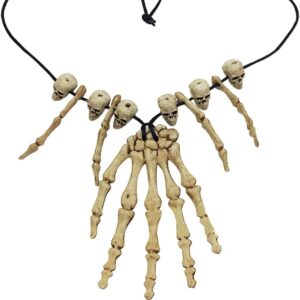 Bone Necklace Skeleton Necklace Skull Necklace Bone Jewelry Voodoo Necklace Caveman Necklace Cavewoman Accessories Voodoo Witch Accessories for Kids Voodoo Charm Costume Mens Bone Necklace Costume