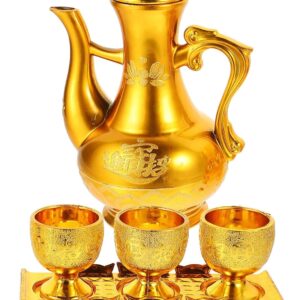 Gadpiparty Buddha Water Offering Cup Worship Wine Goblet Pot Buddhist Water Offering Bowl Tibetan Temple Bowl Alar Offering Bowl for Altar Meditation Yoga Burning