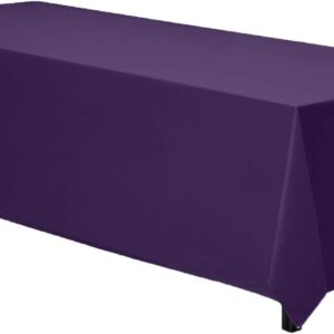 Gee Di Moda Rectangle Tablecloth – 70 x 120 Inch Purple Table Cloth for 6 or 8 Foot Rectangle Table – Heavy Duty Washable Fabric – for Buffet Table, Holiday Party, Dinner, Wedding & Baby Shower