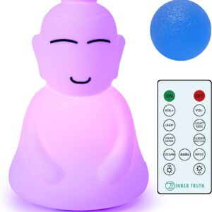 INNER TRUTH Meditation with Buddha Kit – 3 in 1 Guided Breathing Calm Down Buddha Anxiety Relief Device + Stress Ball. Stress Relief and Mindfulness Gifts. ADHD Tools for Adults & Kids. Yoga Gifts