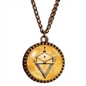 La Sirene Veve Voodoo Necklace Pendant Fashion Jewelry La Sirene Vodou Symbol Art Cute Gift Cosplay