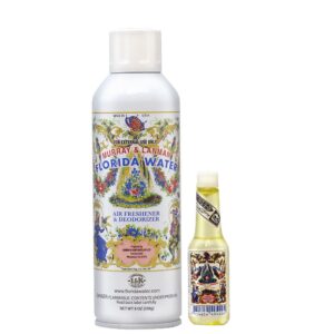 Lanman & Kemp Florida Water Air Freshener & Deodorizer 8oz + Aqua De Florida 22ml (0.75oz)