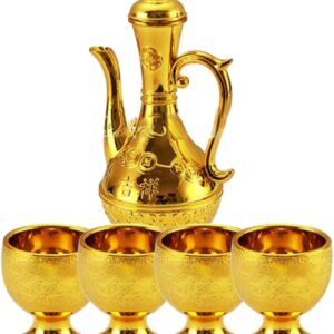 Lip Gloss Set Golden Water Offering Cup with Kettle Buddhist Offering Cup Yoga Meditation Bowl Buddhist Prayer Cups for Buddha Worship Utensil Supplies Vintage Decor