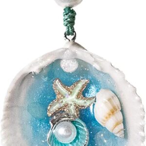 Ocean-Inspired Necklace With Conch, Starfish, Turquoise And Tiger Eyes For Summer Beach Vibes – Adjustable Rope Perfect For Women