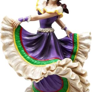 PTC 8 Inch Day of The Dead Mexican Female Dancer Statue Figurine