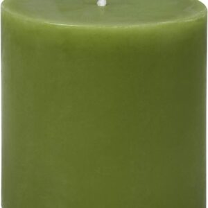 Pillar Candle, 3 by 3-Inch, Sage Green