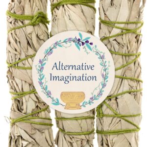 Premium White Sage Smudge Sticks, Sage Bundle, Spiritual Cleansing, Sage Smudge Kit, slow Burning Sage Sticks, Dried Herbs for Meditation Accessories 3 Pk of 4″ Bundles – Alternative Imagination