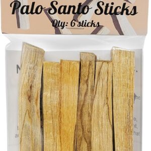 Sacred Palo Santo Wood Incense Sticks – New Age Smudges & Herbs | Harness ‘Holy Wood’ for Cleansing, Meditation & Energy | Ethically Sourced, Aromatic | 6 Premium Sticks for Spiritual Enrichment