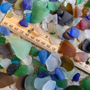 Sea Glass, Jewelry Sea Glass, Ocean Glass, 40 Pieces Mixed Sizes, Tumbled Beach Sea Glass, Seaglass, Craft Glass, Frosty Art Glass, Blues, Red, Yellow, Pink, Purple, Green, White, Brown