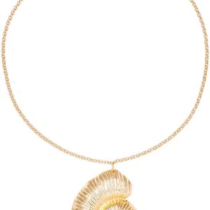 Sea Witch Shell Necklace – Enchanting Sea Witch Jewelry for Villain Fans. Cute Gold Metal Shell Necklace for Women Perfect Ursula Costume Accessory for Halloween, Trips, and More. Snail Shell Necklace for Women. Dangle Gold Stainless Steel Shell Necklace