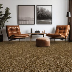 Serengeti Wild Root Custom Area Rug – 0.47” Thick – Synthetic – Customization: Select Your Ideal Size & Border Colors – Square