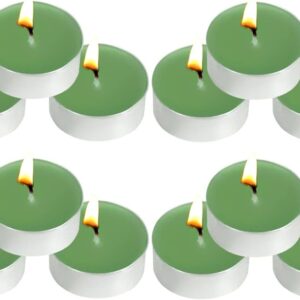 Tea Lights Candles – 12 Pack Green Tealights Candle Scented Green Tea Small Candle for Home, Holiday, Wedding & Party,Dinner Table, Halloween Christmas and Holiday (Green Tea)