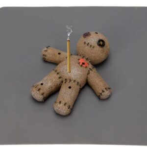 Voodoo Doll Incense Holder for Sticks with Ash Catcher, Unique Incense Burner for Praying Desktop Resin Ornament for Yoga Room, Ornament Handmade Craft for Home Decoration