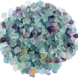 WAYBER Decorative Crystal Pebbles, 1 Lb/460g (Fill 0.9 Cup) Natural Quartz Stones Aquarium Gravel Sea Glass Rock Sand for Fish Turtle Tank/Air Plants Decoration