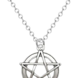 Wiccan Pentacle Necklace – Silver Pentacle Necklace – Pentagram – Wiccan Jewelry – Alter Tools – Solitary Witch