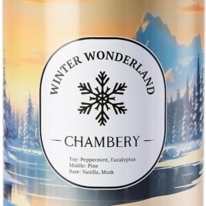 Winter Wonderland Candle | Inspired by The Rocky Mountains in Premium Tin | Soy Wax with Lead-Free Cotton Wick | 55-Hour Burn | Festive Fragrance for The Season