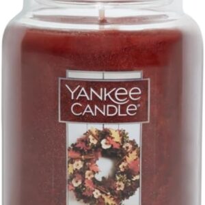 Yankee Candle Autumn Wreath Scented, Classic 22oz Large Jar Single Wick Aromatherapy Candle, Over 110 Hours of Burn Time, Fall Fragrance