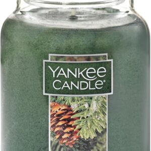 Yankee Candle Balsam & Cedar Scented, Classic 22oz Large Jar Single Wick Candle, Over 110 Hours of Burn Time, Ideal Holiday Gift